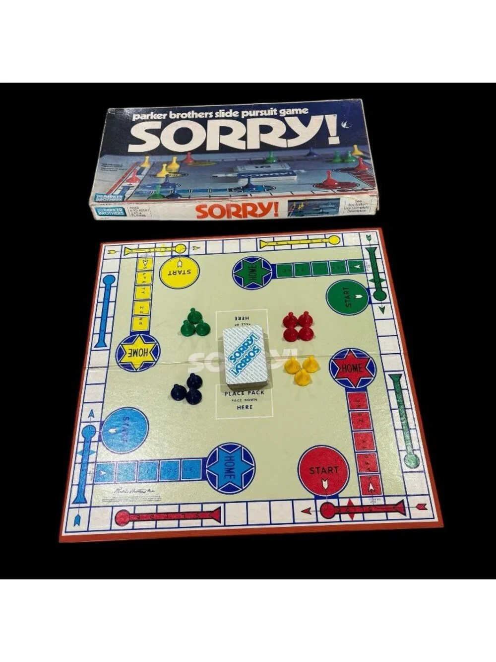 Vintage Sorry Board Game 1972 Parker Brothers Complete Good Condition